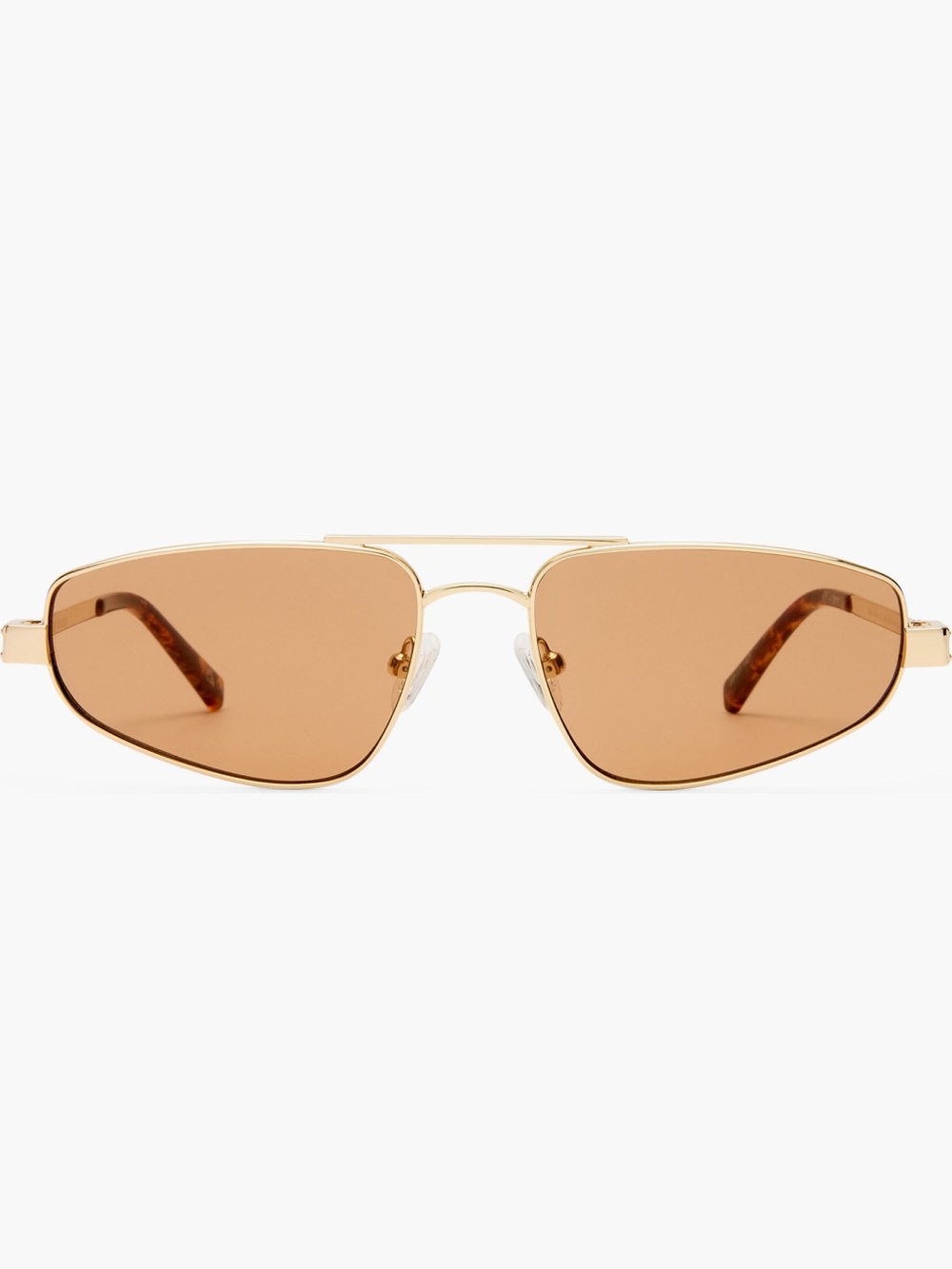 Le Specs Treausure 59mm Oval Sunglasses Gold / Chocolate Mono